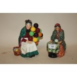 TWO ROYAL DOULTON FIGURES 'THE FORTUNE TELLER HN2159 AND 'OLD BALLOON SELLER' HN1315