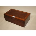 A VINTAGE MAHOGANY MICROSCOPE BOX