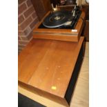A WHARFEDALE LINTON TURNTABLE AND A PAIR OF WHARFEDALE LINTON 2 SERIES SPEAKERS