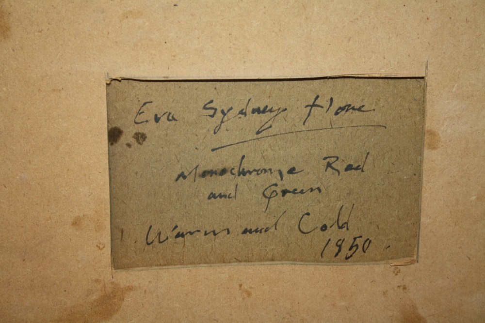 SCHOOL OF EVIE SYDNEY HONE (1894-1955). Abstract composition 'Warm & Cold', see inscription verso, - Image 4 of 5