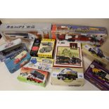 A COLLECTION OF BOXED DIE CAST TOY VEHICLES, TO INCLUDE CORGI HEAVY HAULERS, CORGI CLASSICS,