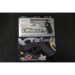 A BOXED SWM645 TYPE BB GUN, TOGETHER WITH A GLOCK 17 BB GUN (2)