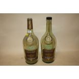 A PAIR OF LARGE 4.5 LITRE MARTELL VS COGNAC BOTTLES 47.5 CM