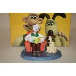 A BOXED COALPORT CHARACTERS FIRST EDITION WALLACE AND GROMIT FIGURE - A GRAND DAY OUT CHEESE