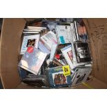 A BOX OF CDS AND DVDS ETC. (A/F - HOUSE CLEARANCE)