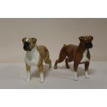 TWO BESWICK BOXER DOG FIGURES