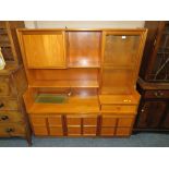 A RETRO 'NATHAN' TEAK DISPLAY CABINET H-144 W-136 CM