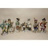 A SET OF SIX REPRODUCTION CERAMIC MONKEY FIGURES, H APPROX 26 CM