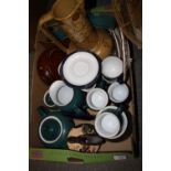 A TRAY OF DENBY STONEWARE ETC.