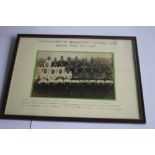 WOLVERHAMPTON WANDERERS TEAM PHOTOGRAPH JUBILEE YEAR 1877 - 1927, bottom right is stamp of the