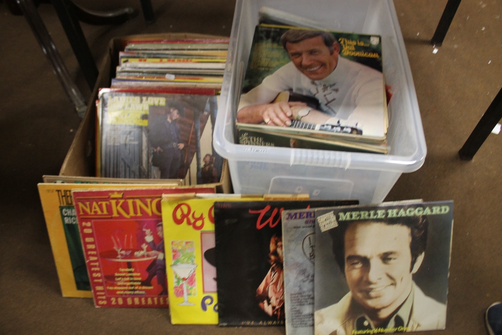 TWO BOXES OF LP RECORDS to include Country & Western and Pop