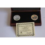 CONCORDE FIRST AND LAST FLIGHT SILVER 1OZ EAGLE COIN PAIR, in case of issue with certificate of