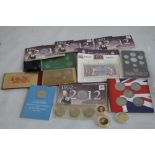 A COLLECTION OF MAINLY MODERN COMMEMORATIVE COINS, to include coloured issues, an Armenia 1994