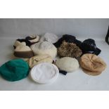 1960S STYLE HATS to include Bryward, Webron Model, Jacoll, Connor, Miss Dolores, a Baker Boy style