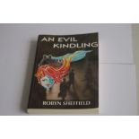 ROBYN SHEFFIELD - 'AN EVIL KINDLING', rare book, first edition published by Blackthorn Crime 1998
