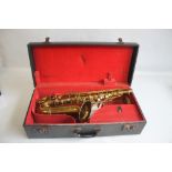 A CASED HENRI SELMER ALTO SAXOPHONE AND ACCESSORIES, Super - Radio Improved, No. 19173, 1934/1935¦