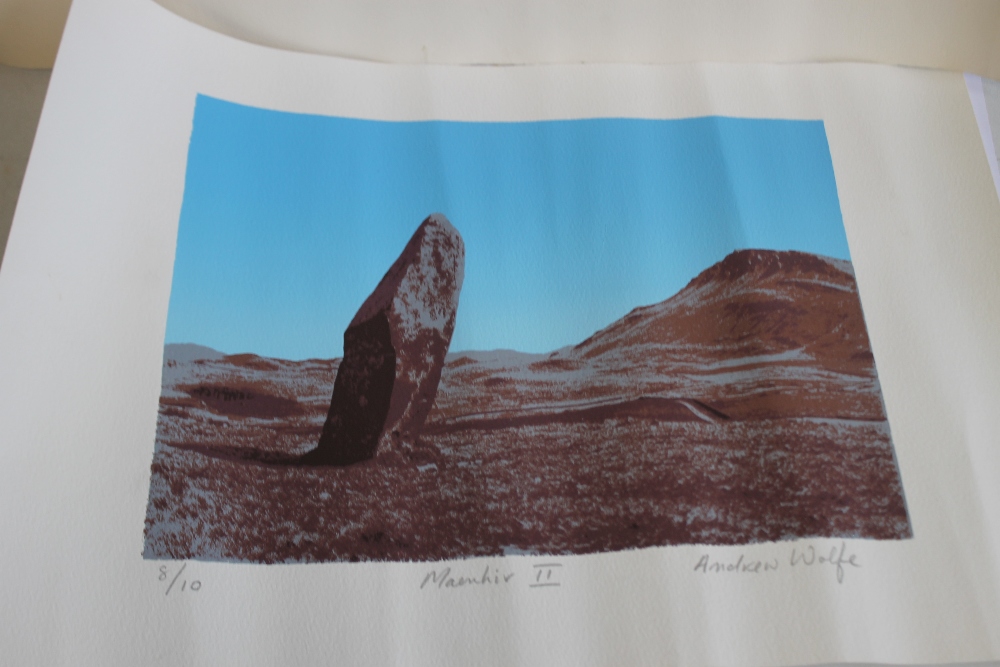 ANDREW WOLFE SIGNED LIMITED EDITION PRINT "MAENHIR II" 8/10, and Michael Carlo signed limited - Image 5 of 8