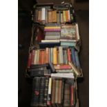 THREE LARGE TRAYS AND ONE SMALL TRAY OF MISCELLANEOUS BOOKS to include quantity of Louisa M.