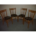 FOUR VINTAGE KITCHEN DINING CHAIRS