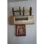 A VINTAGE P.C MODELS, 4 MM SCALE COACH KIT IN BOX, together with a pair of brass 12 spoke carriage