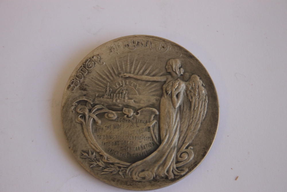 A 1903 JOSEPH CHAMBERLAIN VISIT TO SOUTH AFRICA SILVER MEDAL, along with a South Africa 1952 - Image 5 of 8