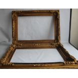 TWO LARGE MODERN GILT FRAMES, approx. 120 X 88 cm