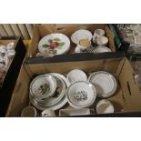 TWO TRAYS OF PORTMEIRION TEA & DINNERWARE (trays not included)