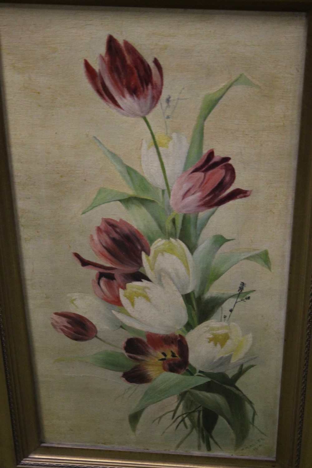 TWO FRAMED STILL LIFE OILS, depicting flowers - Image 3 of 3