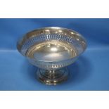 A HALLMARKED SILVER BOWL, H 13cm W 22 cm