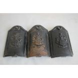 THREE VINTAGE CAST STREET LIGHT COVERS, all with the Wolverhampton Coat of Arms "Out of Darkness