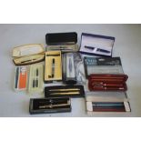 A SELECTION OF PEN AND PENCIL SETS, to include Waterman, Papermate, Conway Stewart etc