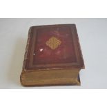 A LARGE VICTORIAN LEATHER BOUND FAMILY BIBLE, published by Blackie and Son