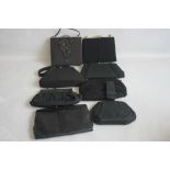 BLACK EVENING BAGS to include Waldybag, (8)