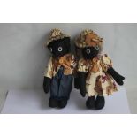 MERRYTHOUGHT LENNY AND LOTTY, 10" tall, limited editions, both 8/50 (2)