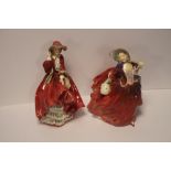 TWO ROYAL DOULTON FIGURINES, 'Autumn Breezes' and 'Top O' The Hill' (2)
