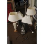 A QUANTITY OF ASSORTED LAMPS