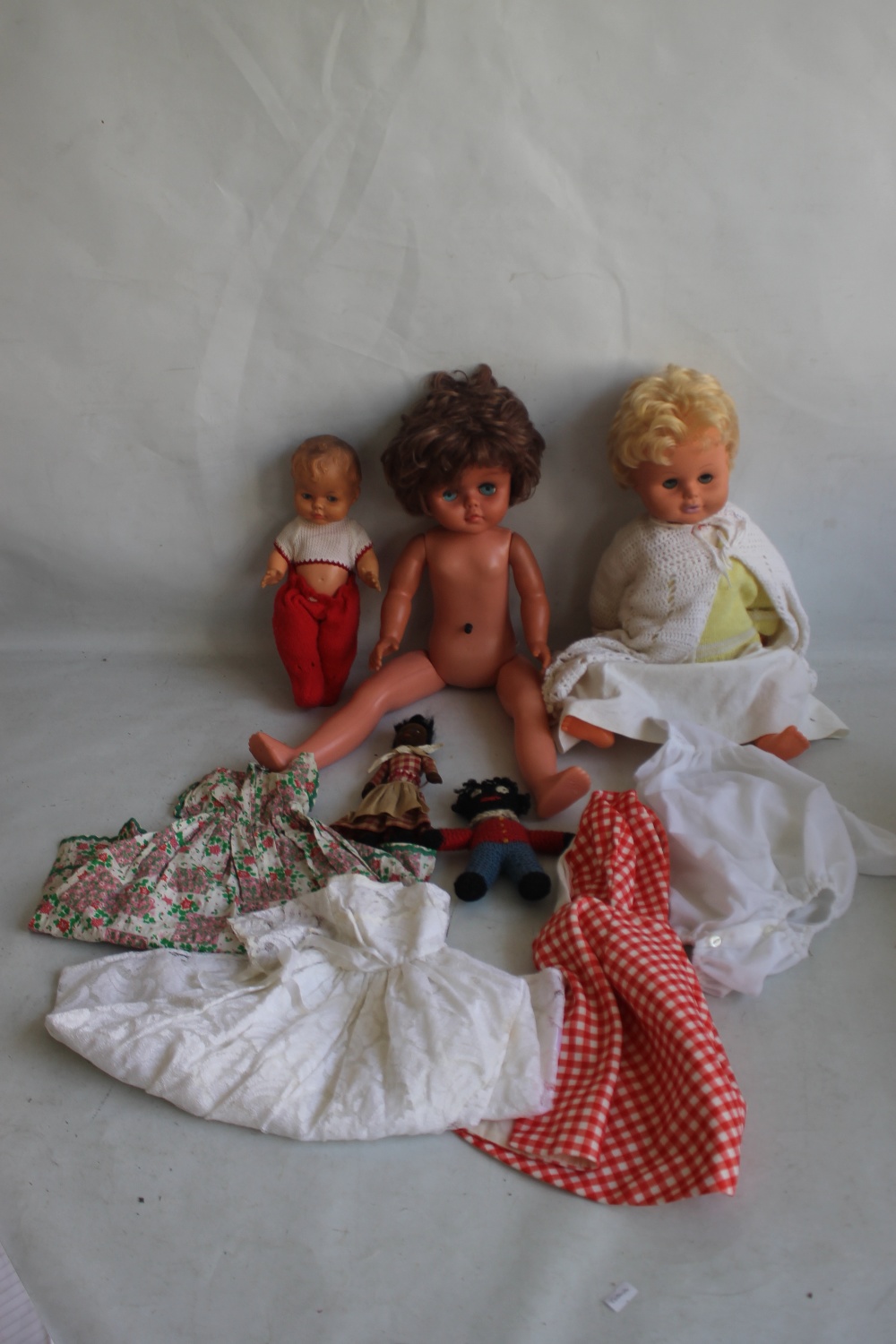 VINTAGE DOLLS to include Palitoy boy doll, Continental costume doll etc. together with four items of