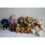 MERRYTHOUGHT TEDDY BEARS to include Cheeky Bear, Benjamin, and a musical type etc. (9)