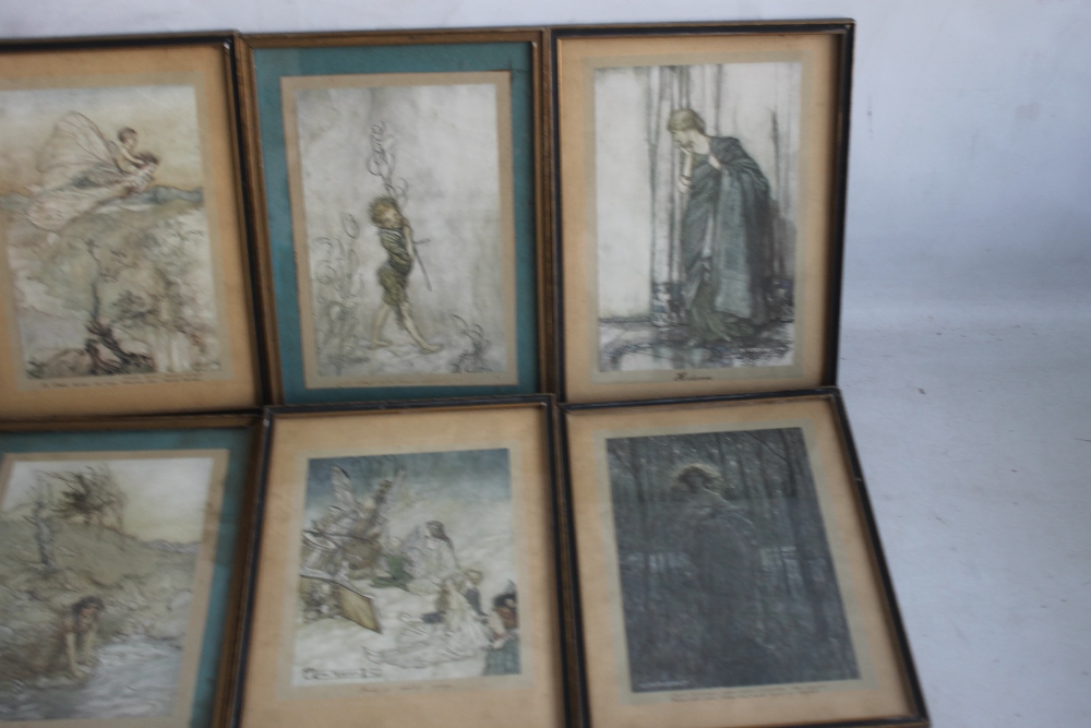 A SET OF SEVEN FRAMED ARTHUR RACKHAM PRINTS each 25 x 18 cm - Image 3 of 4