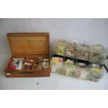 A LARGE COLLECTION OF FLY TYING ACCESSORIES to include feathers, etc.