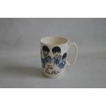 THE BEATLES, 1960S CHINA MUG, with portraits of the group and printed signatures