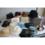 A COLLECTION OF LADIES WEDDING HATS ETC. to include Edward Mann, Jacques Vert, Peter Bettley, Lucy