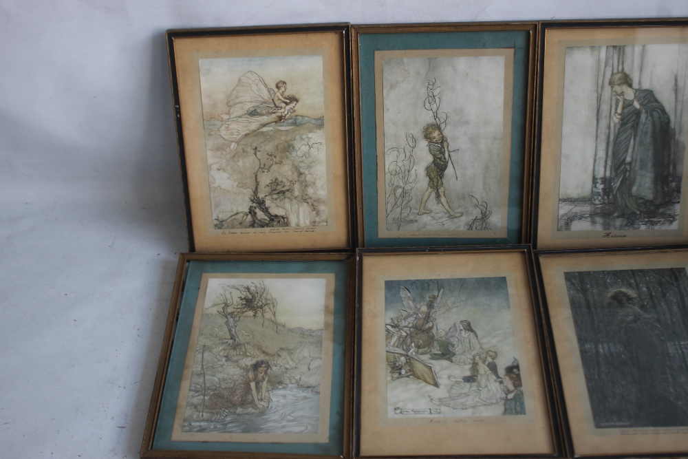 A SET OF SEVEN FRAMED ARTHUR RACKHAM PRINTS each 25 x 18 cm - Image 2 of 4