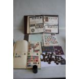 TWO ALBUMS OF BRITISH AND WORLD STAMPS IN ALBUMS AND ON COVERS, together with a small quantity of