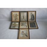 A SET OF SEVEN FRAMED ARTHUR RACKHAM PRINTS each 25 x 18 cm