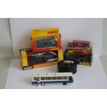 A BOXED SCHUCO PICCOLO TRUCK, a boxed Schuco Piccolo Mercedes, unboxed Schco Mercedes Omnibus, boxed