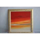 JOANATHAN SHAW, an oil painting on board of a seascape, signed lower right, 74 x 74 cm including