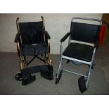 A FOLDING LIGHTWEIGHT WHEELCHAIR AND A MOBILE COMMODE