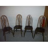 FOUR HOOP BACK CHAIRS