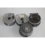 A COLLECTION OF 3 DALWA FLY REELS to include "SF 708" "Lochmor 7/8" etc together with a Aba Garela